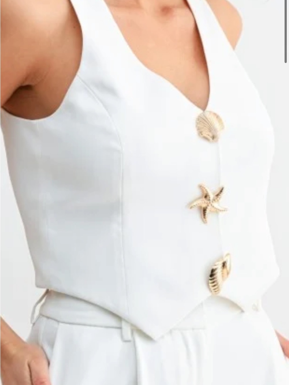 EVENUEL: Tailored Shorts & Vest Shell Set